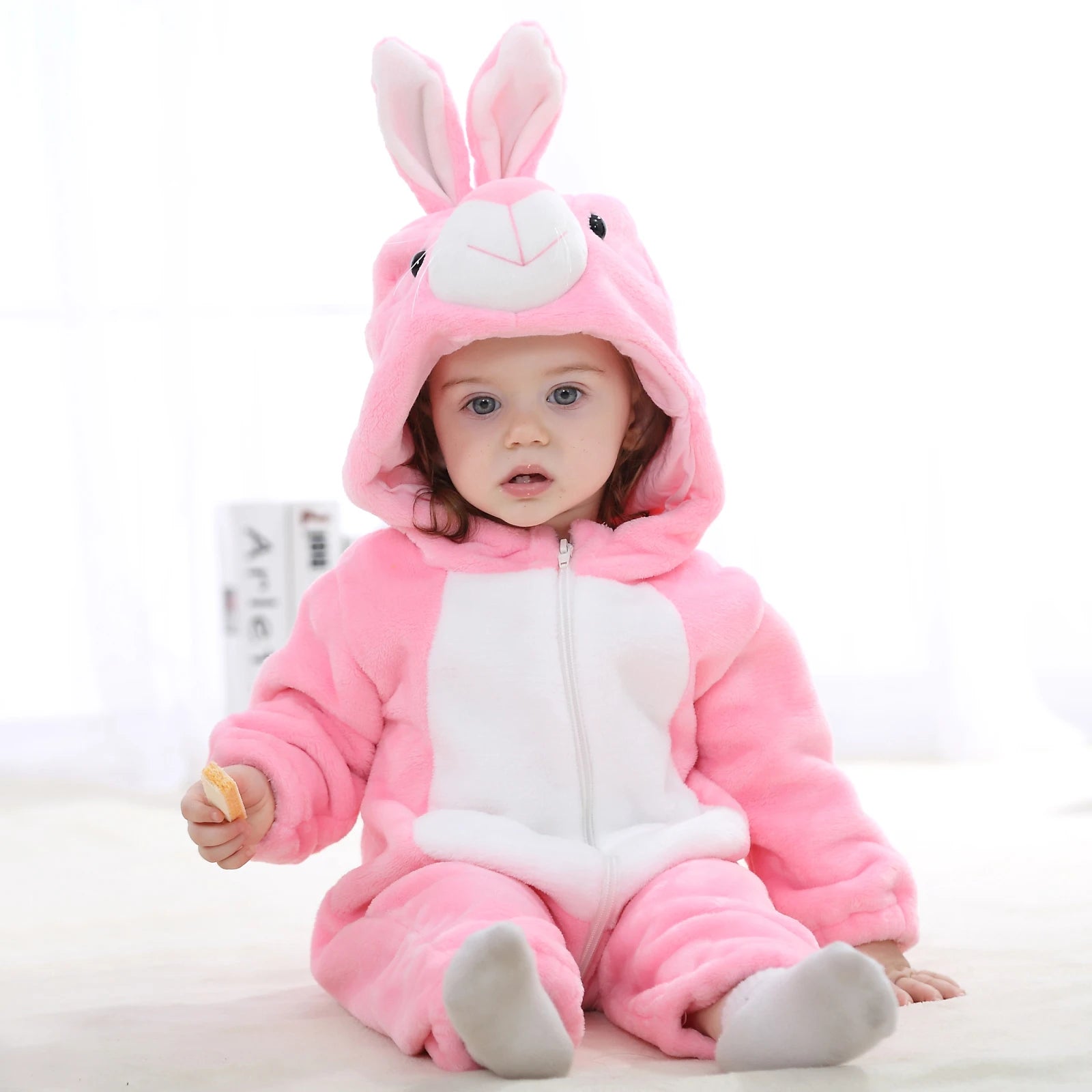 Halloween Dinosaur Winter Baby Romper Kigurumi Costume Flannel Hooded Bodysuit Pajamas Animal Overall Jumpsuit For Girl Boy 0-4T