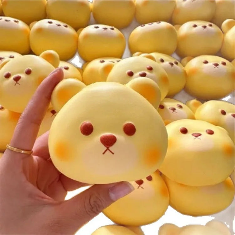 Squishy Cute Cartoon Simulated Bread Squeeze Toy Soft Stress Relief Slow Rising Sensory Fidget for Anxiety Gifts for Kids Adults