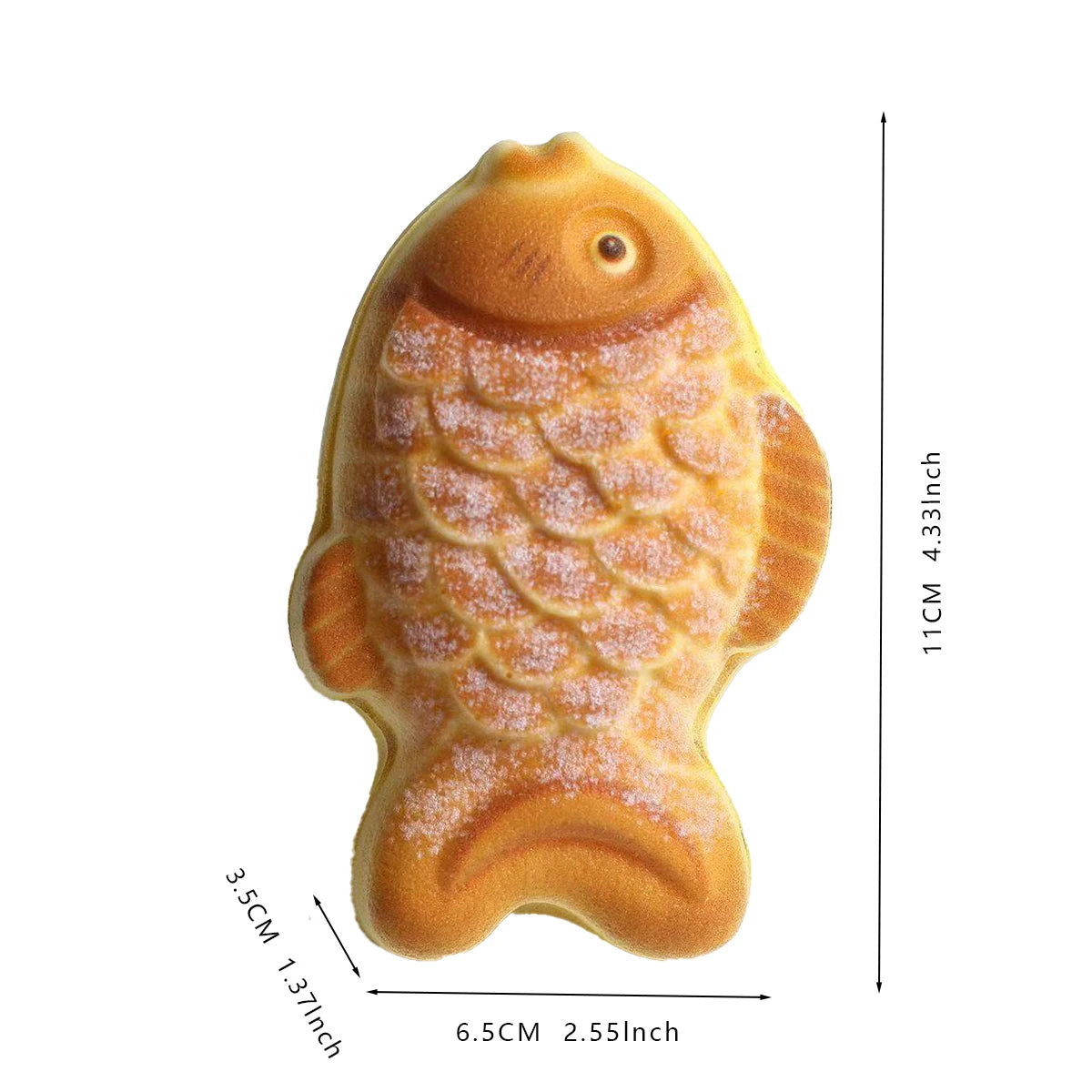 1PCS High-Quality New Squeeze Slow Rebound Simulation Food Taiyaki Bread Model Food Toy Stress Relief Squeeze Gift