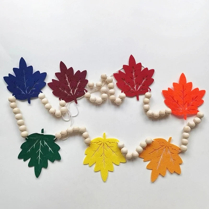 Fireplace Mantel Decoration Orange Thanksgiving Day Bead Fall Banner Halloween All Decorations for Home Indoor