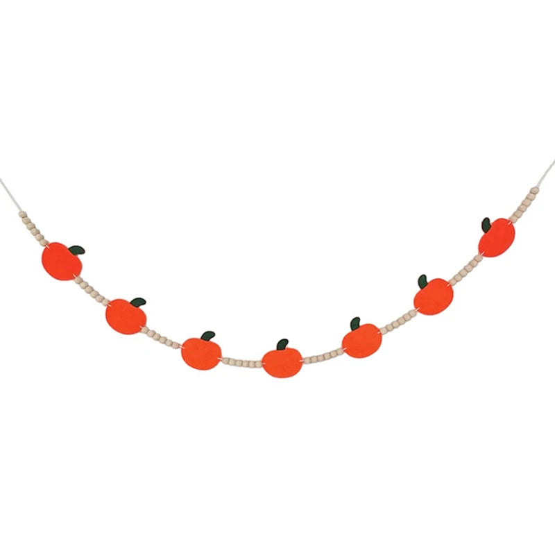 Fireplace Mantel Decoration Orange Thanksgiving Day Bead Fall Banner Halloween All Decorations for Home Indoor