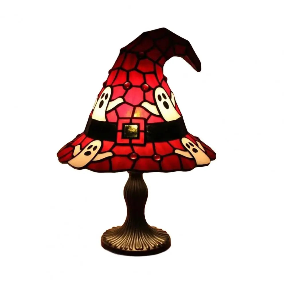 Resin Witch Hat Decoration Festive Atmosphere Lamp Hat Led Night Light Table Lamp Set for Halloween Decor Handcrafted for Indoor
