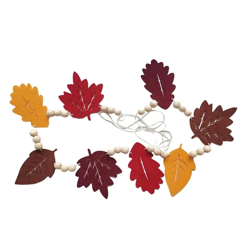 Fireplace Mantel Decoration Orange Thanksgiving Day Bead Fall Banner Halloween All Decorations for Home Indoor