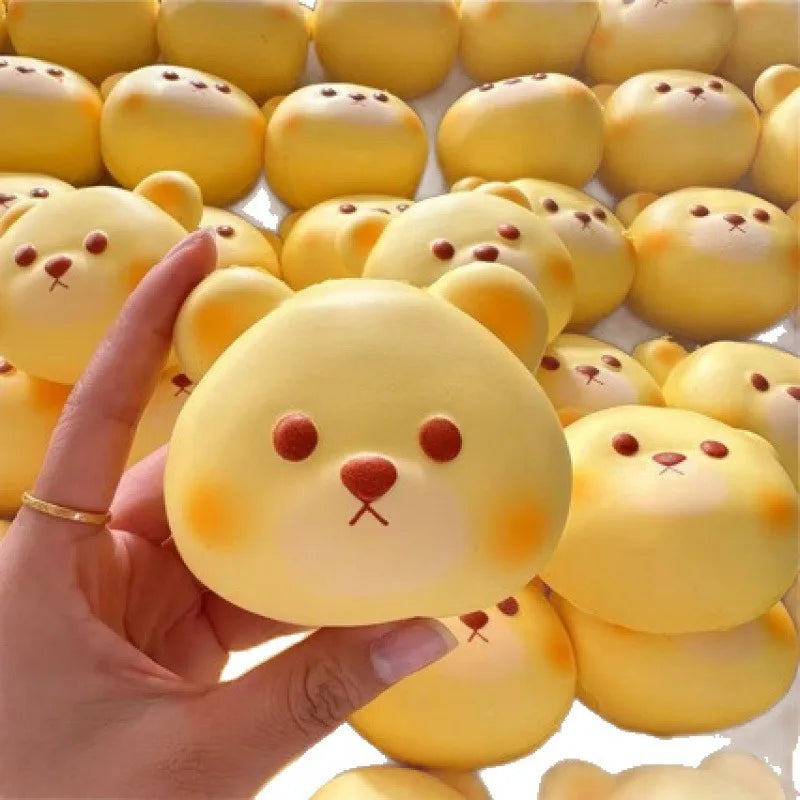 Squishy Cute Cartoon Simulated Bread Squeeze Toy Soft Stress Relief Slow Rising Sensory Fidget for Anxiety Gifts for Kids Adults
