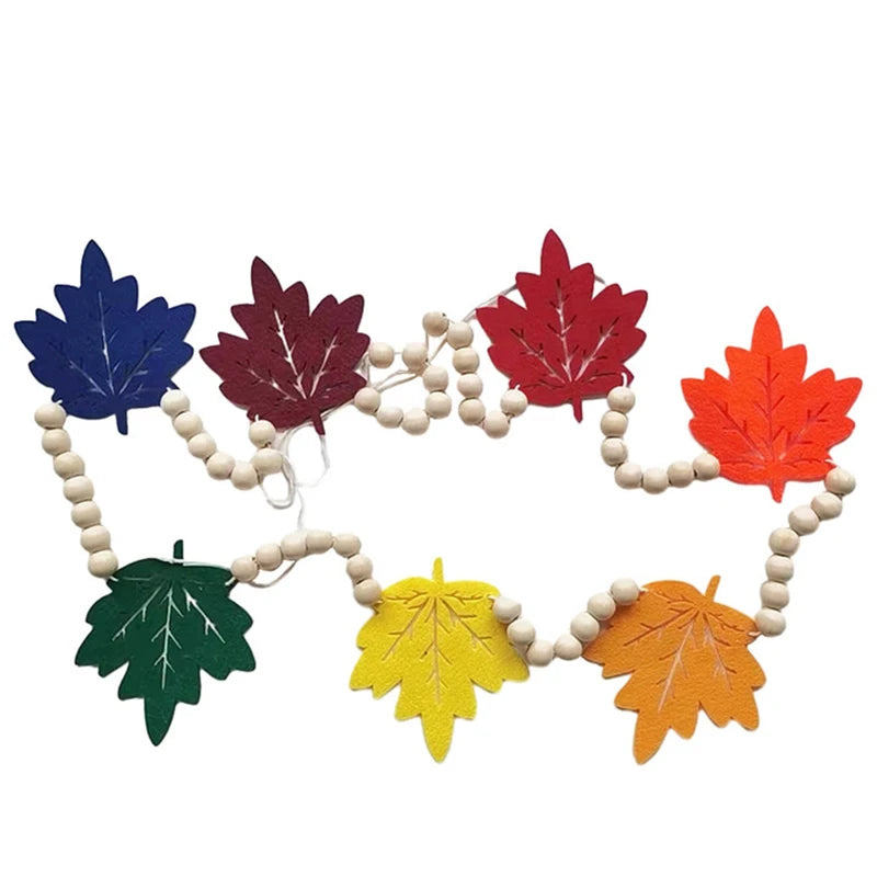 Fireplace Mantel Decoration Orange Thanksgiving Day Bead Fall Banner Halloween All Decorations for Home Indoor