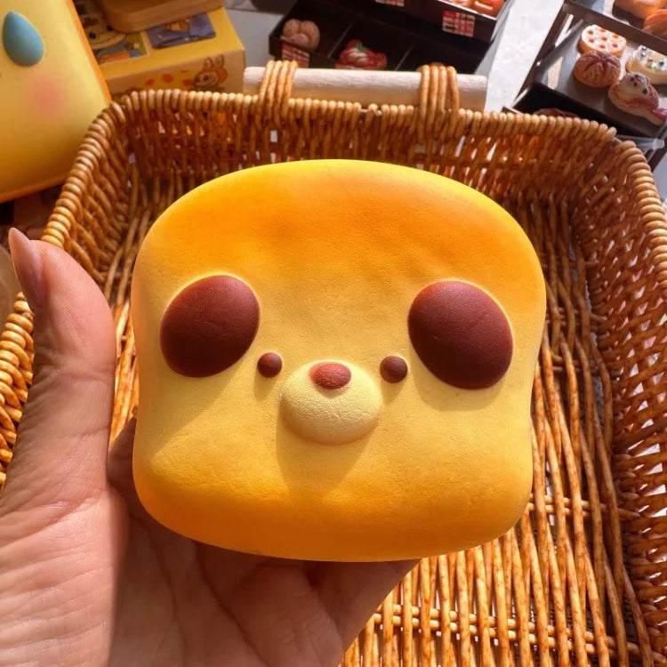 Squishy Cute Cartoon Simulated Bread Squeeze Toy Soft Stress Relief Slow Rising Sensory Fidget for Anxiety Gifts for Kids Adults