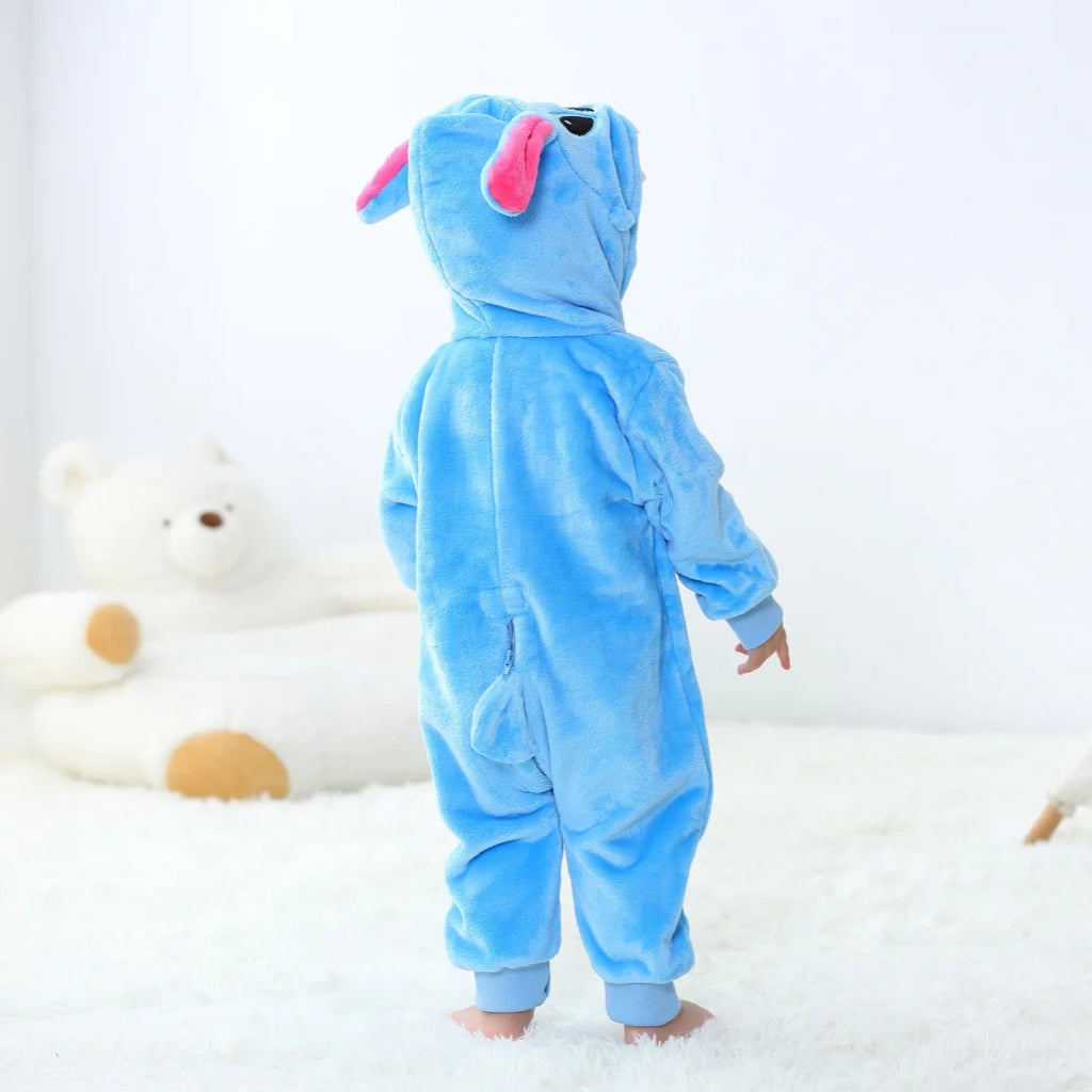 Baby Kigurumi Stitch Cartoon Romper Infant Kids Animal Onesie Jumpsuit Toddler Clothes Girls Boys Cosplay Costumes For Halloween