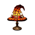 Resin Witch Hat Decoration Festive Atmosphere Lamp Hat Led Night Light Table Lamp Set for Halloween Decor Handcrafted for Indoor