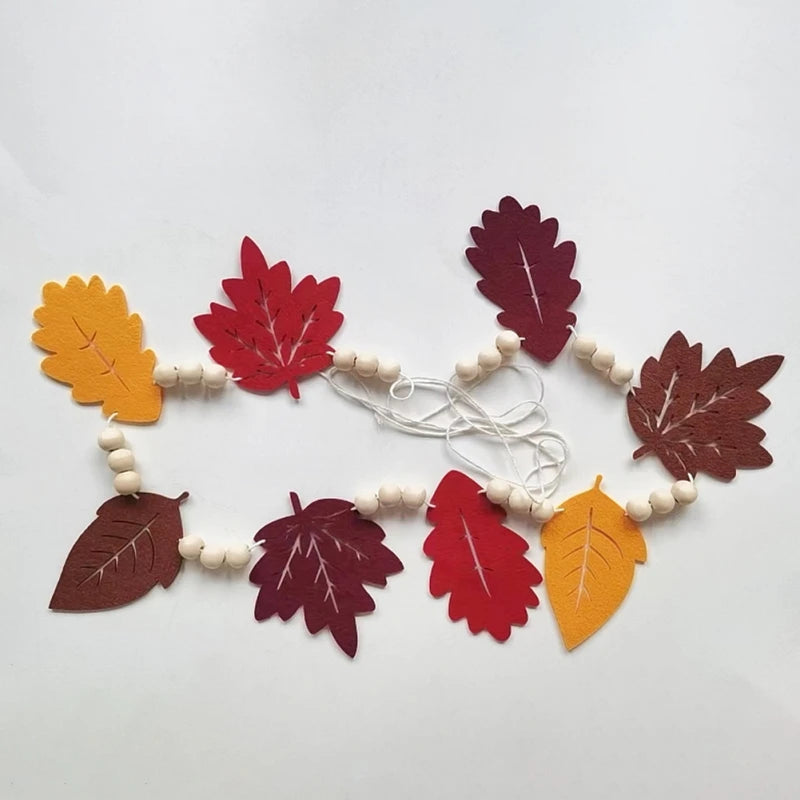 Fireplace Mantel Decoration Orange Thanksgiving Day Bead Fall Banner Halloween All Decorations for Home Indoor