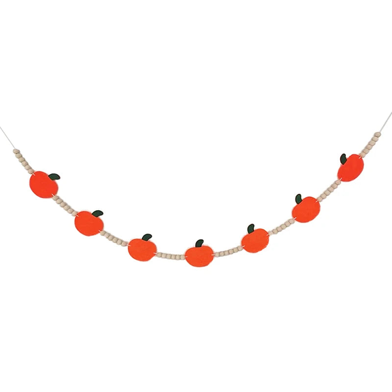 Fireplace Mantel Decoration Orange Thanksgiving Day Bead Fall Banner Halloween All Decorations for Home Indoor